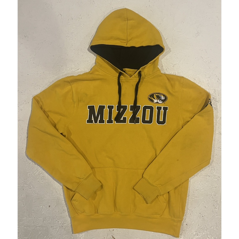 Colosseum Mizzou Missouri Tigers Sweatshirt Hoodie Mens Small Yellow Black